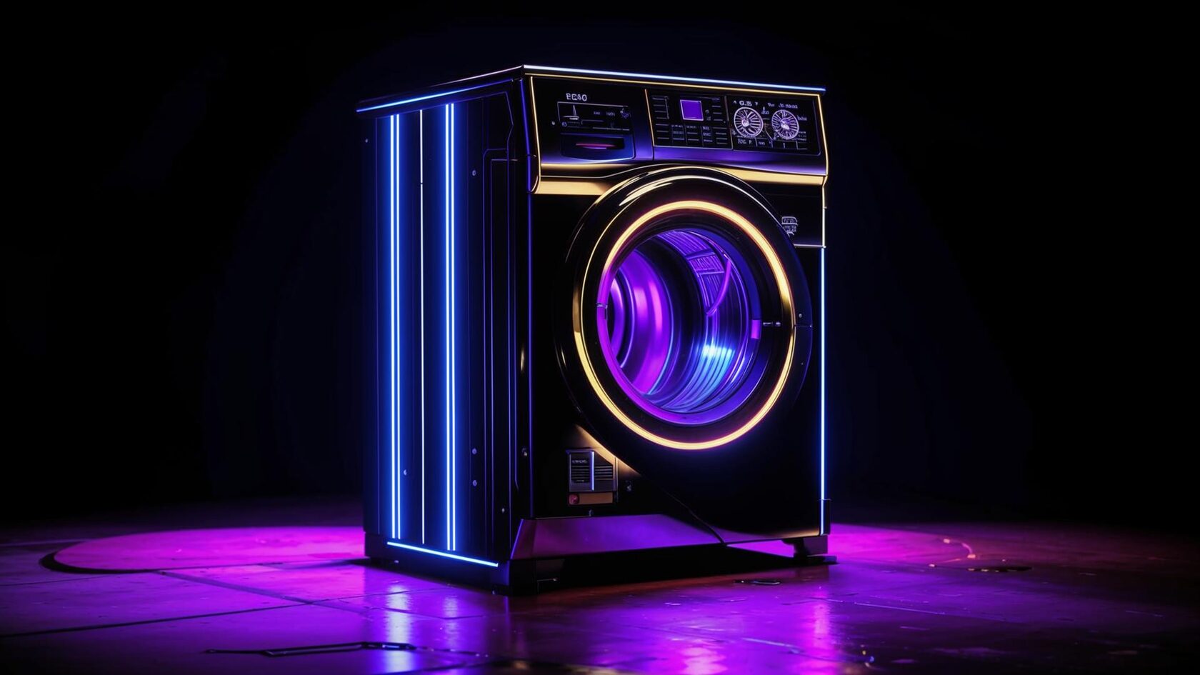 Стиральная машина стирает белье