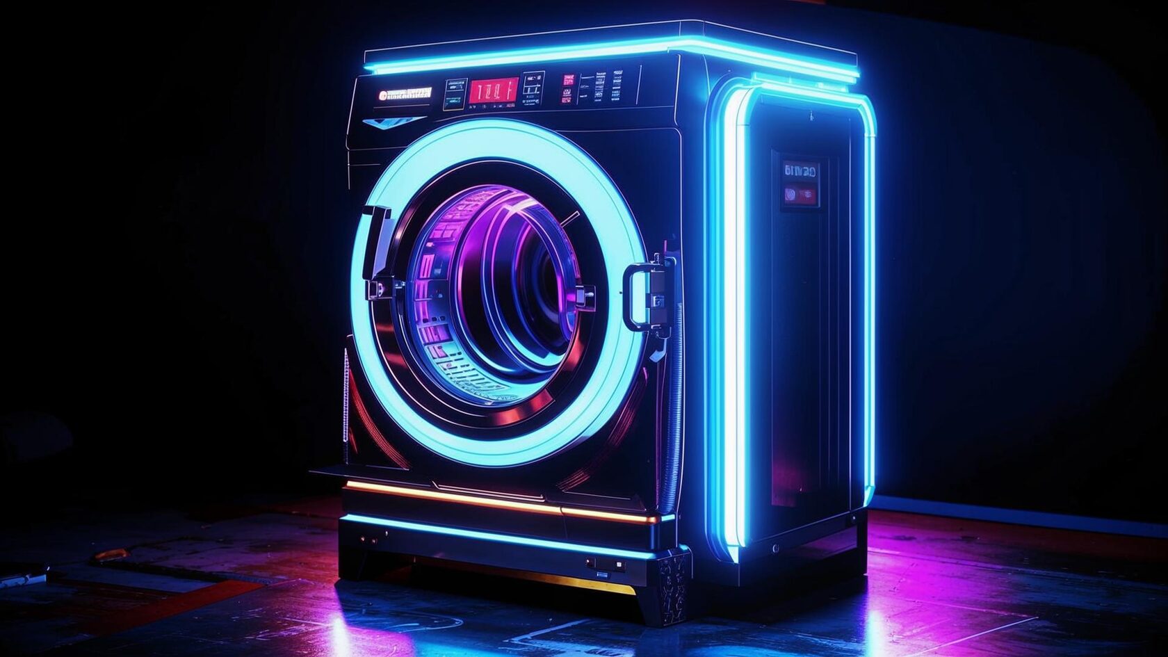 Стиральная машина стирает бельё